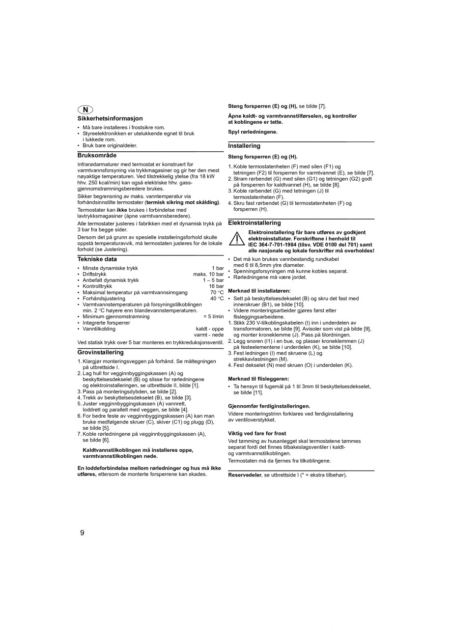 Schema montaj thermostat