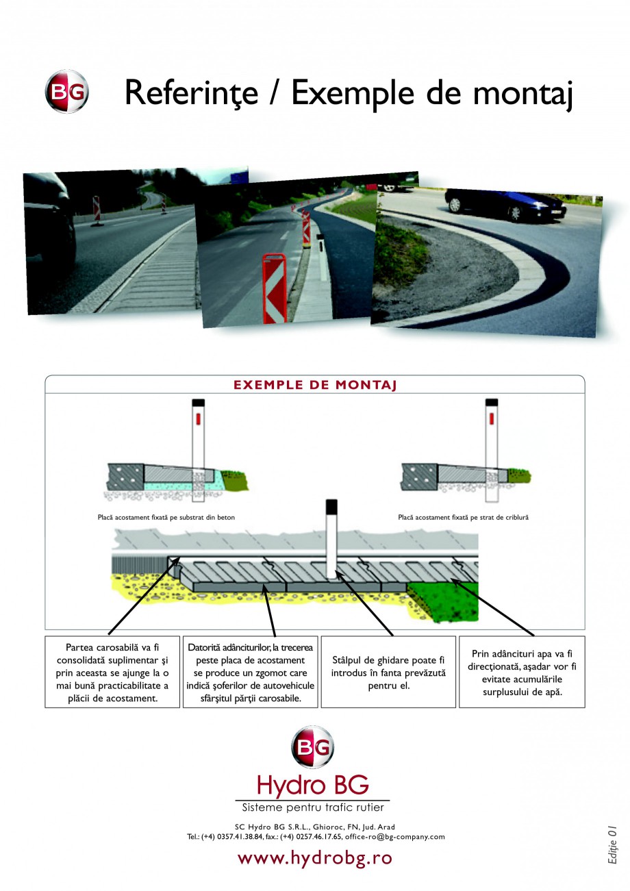 Catalog Brosura Sisteme Pentru Trafic Rutier Placi De Acostament BP