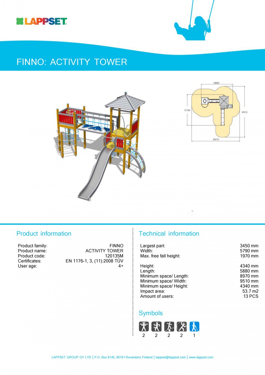 Pagina 4-Echipamente de joaca din lemn pentru copii LAPPSET NEW FINNO Fisa tehnica Engleza V
4+

Largest...