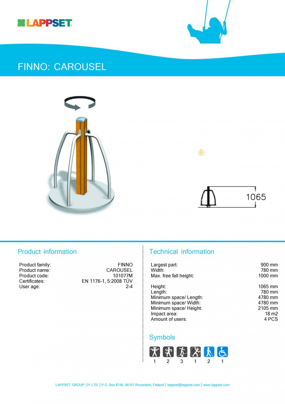 Pagina 13-Echipamente de joaca din lemn pentru copii LAPPSET NEW FINNO Fisa tehnica Engleza  GROUP OY LTD

1

...