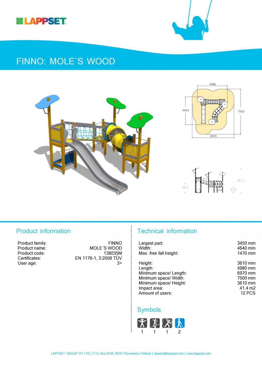 Pagina 37-Echipamente de joaca din lemn pentru copii LAPPSET NEW FINNO Fisa tehnica Engleza and |...