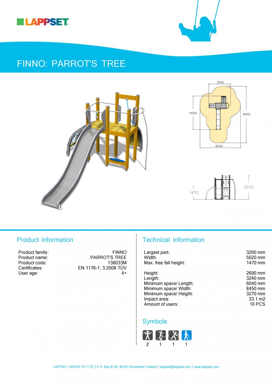 Pagina 43-Echipamente de joaca din lemn pentru copii LAPPSET NEW FINNO Fisa tehnica Engleza 