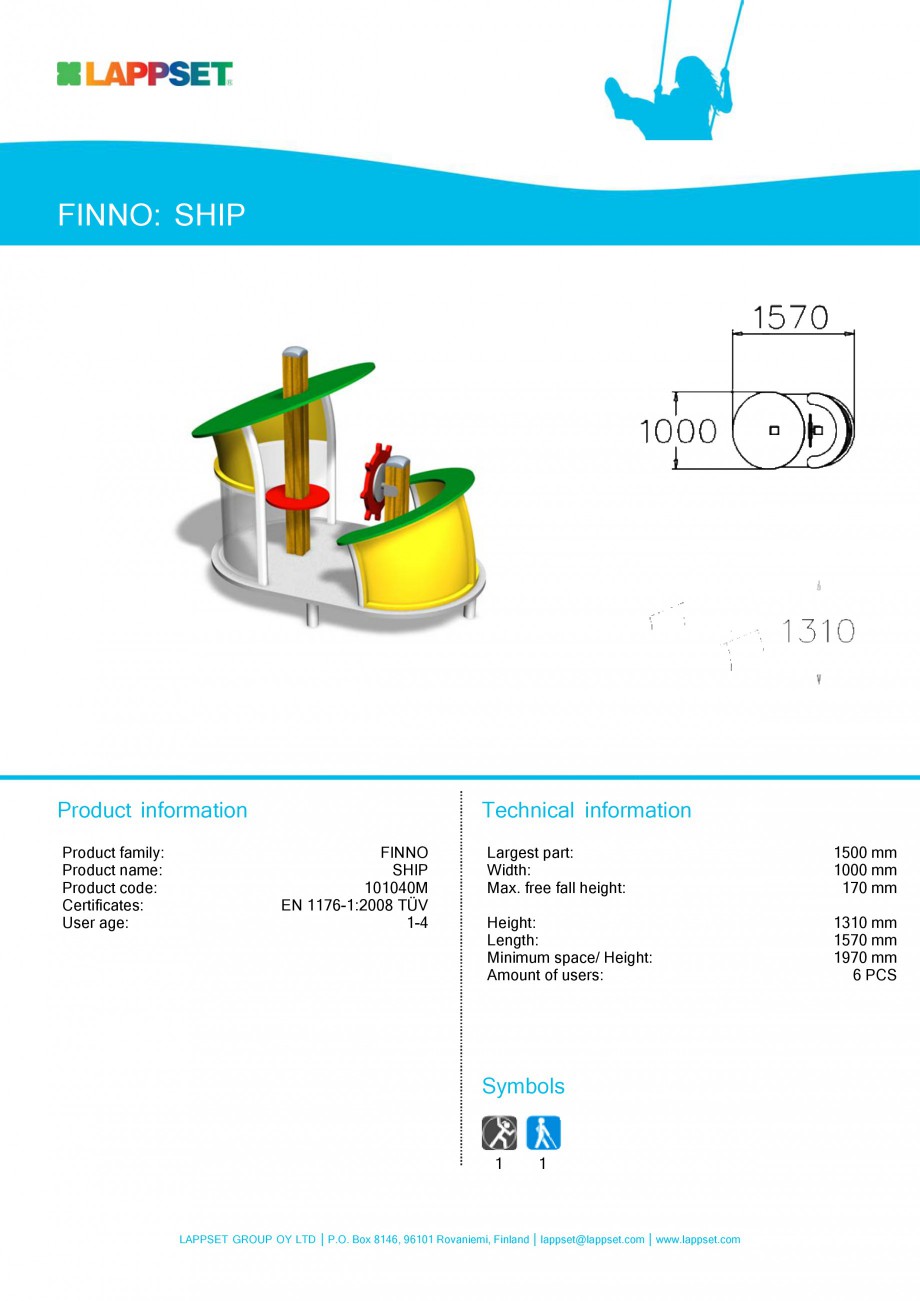 Pagina 53-Echipamente de joaca din lemn pentru copii LAPPSET NEW FINNO Fisa tehnica Engleza 