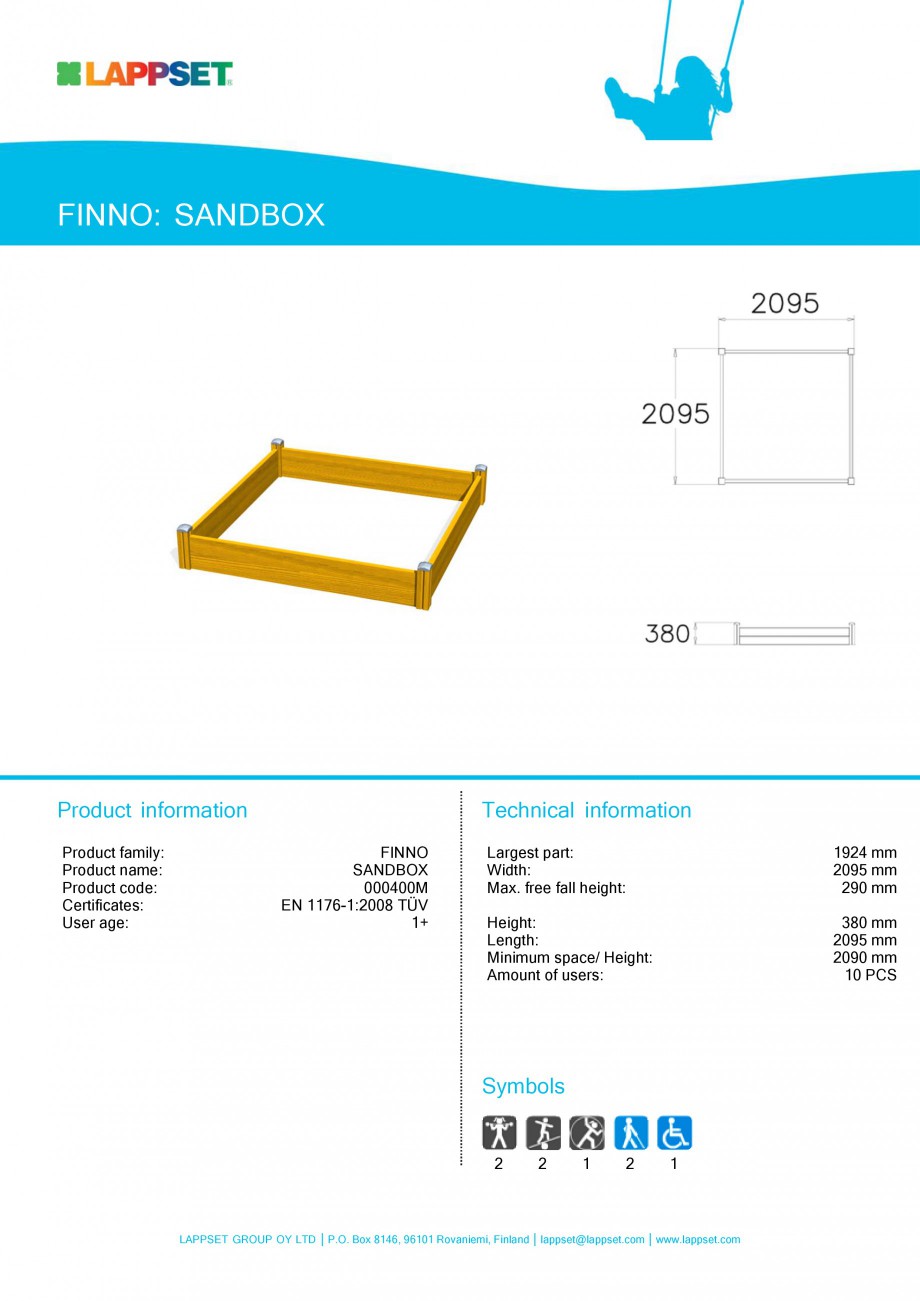 Pagina 56-Echipamente de joaca din lemn pentru copii LAPPSET NEW FINNO Fisa tehnica Engleza 