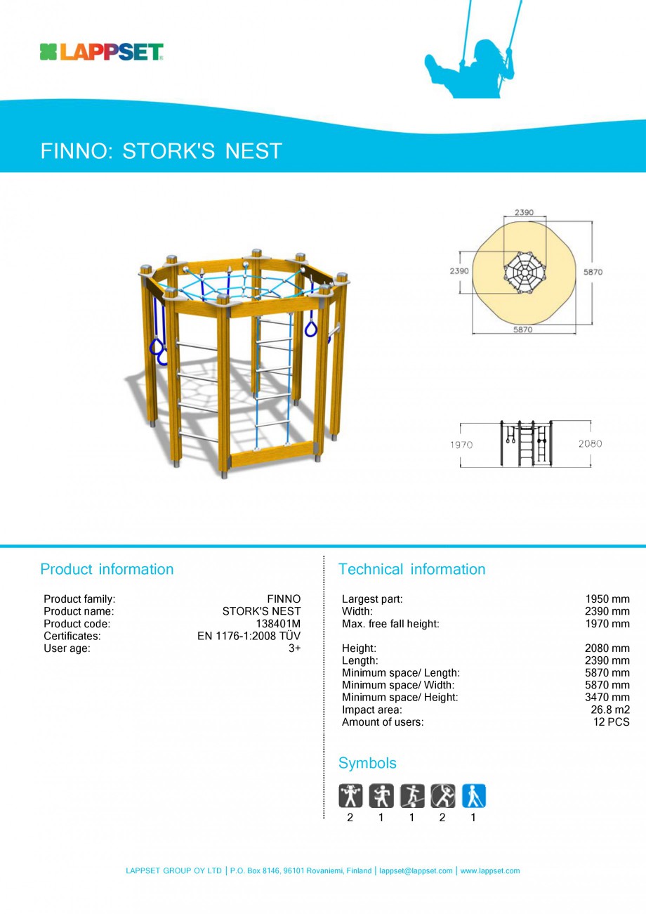 Pagina 58-Echipamente de joaca din lemn pentru copii LAPPSET NEW FINNO Fisa tehnica Engleza 