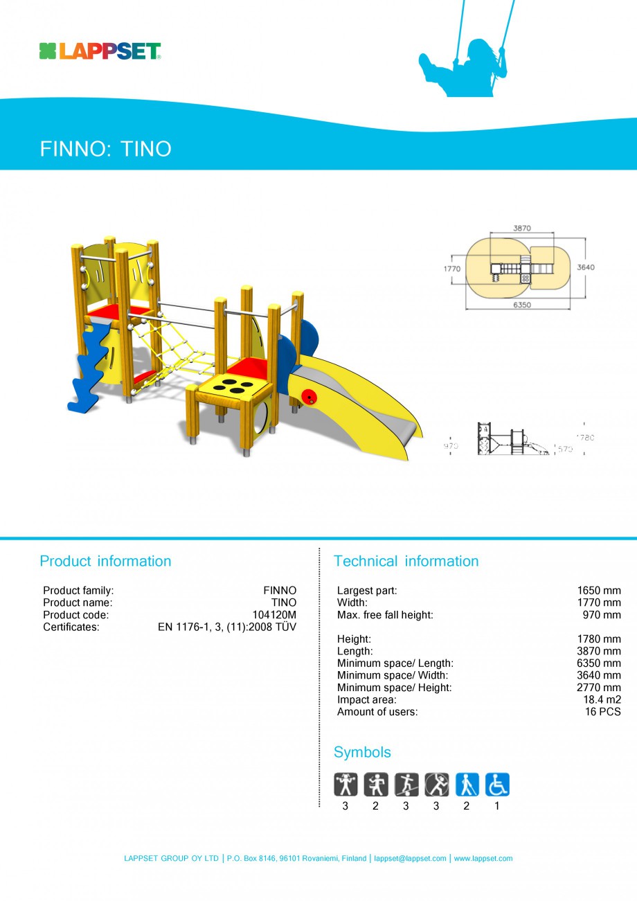Pagina 11-Echipamente de joaca din lemn pentru copii foarte mici LAPPSET FINNO ABC Fisa tehnica Engleza 