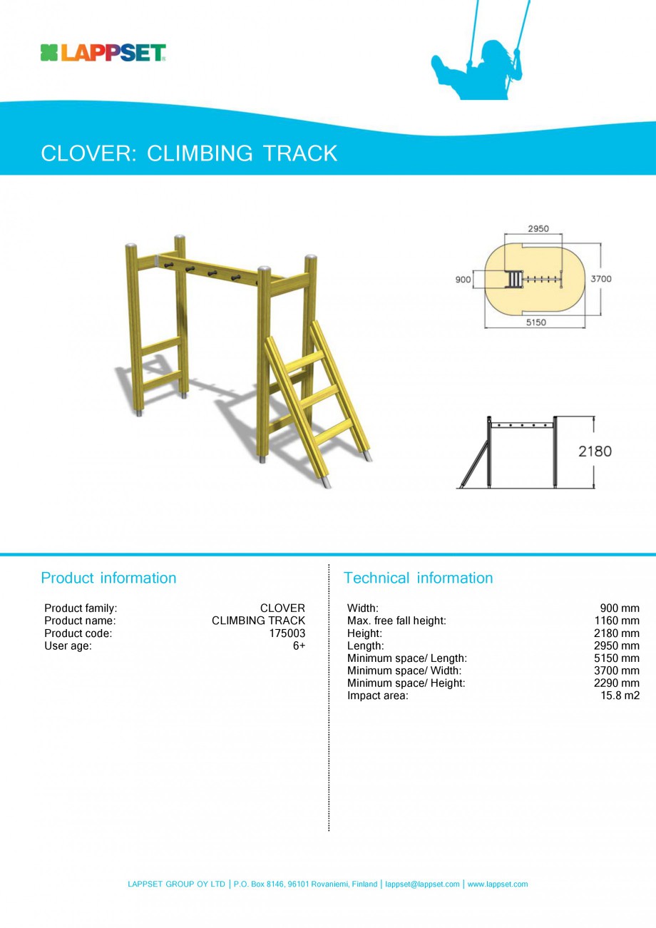 Pagina 18-Echipamente de joaca pentru copii LAPPSET CLOVER Fisa tehnica Engleza 