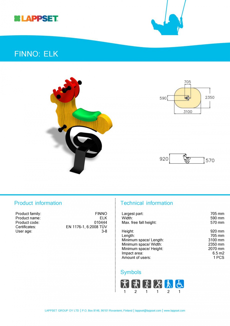 Pagina 19-Echipamente de joaca pentru copii LAPPSET CLOVER Fisa tehnica Engleza 