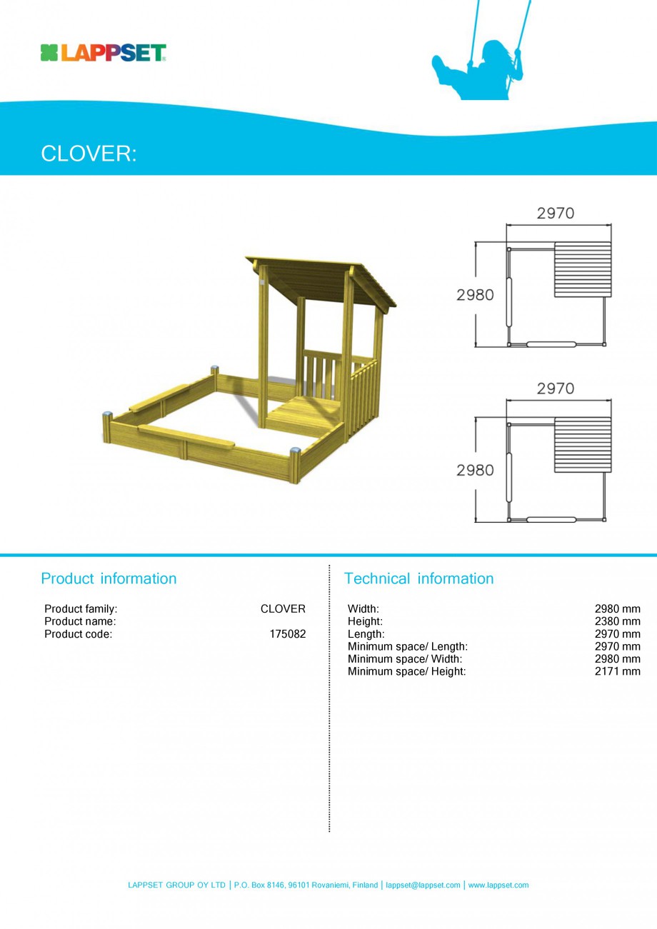 Pagina 25-Echipamente de joaca pentru copii LAPPSET CLOVER Fisa tehnica Engleza 