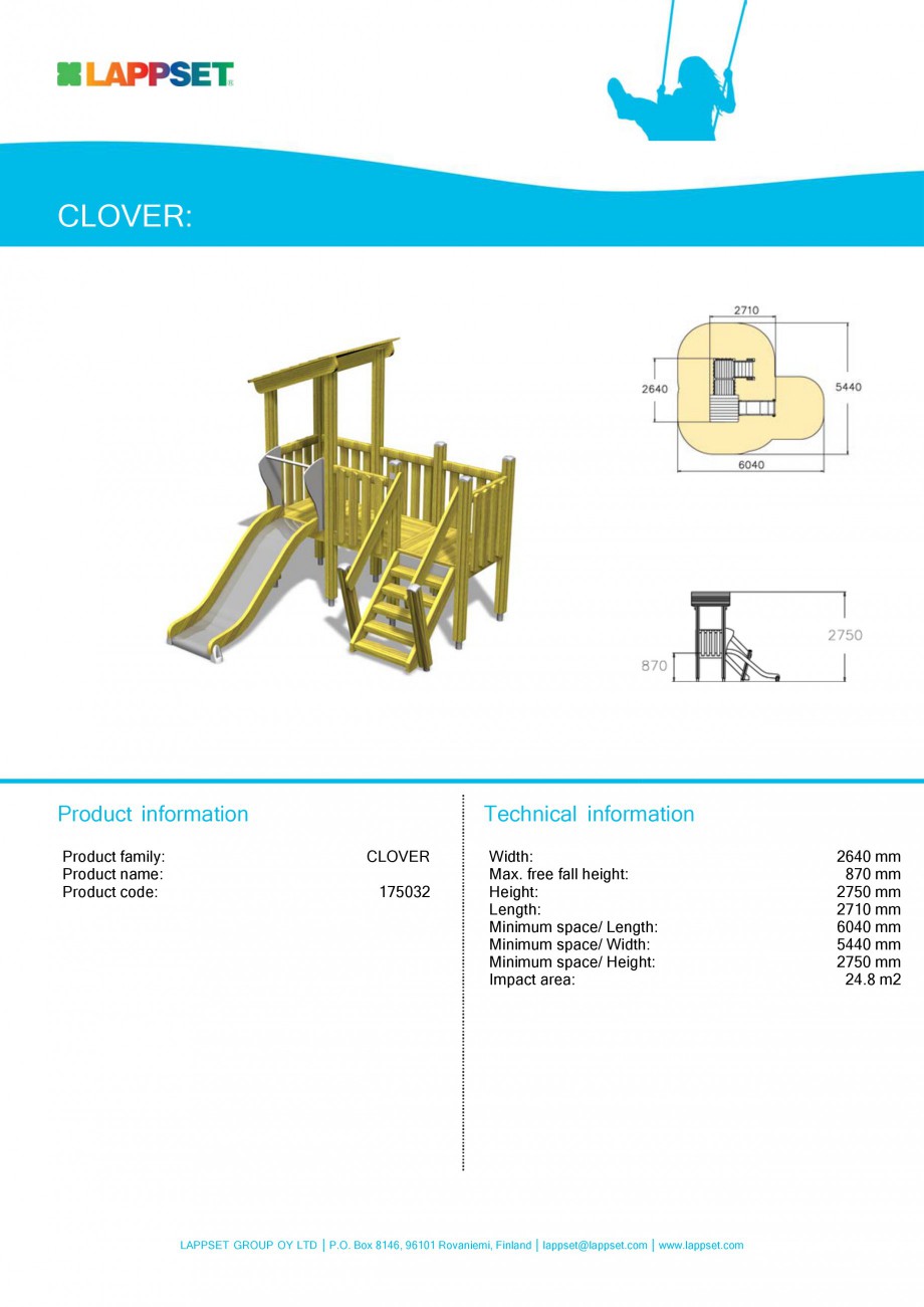 Pagina 30-Echipamente de joaca pentru copii LAPPSET CLOVER Fisa tehnica Engleza 