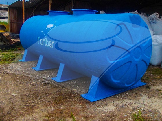 CRIBER Rezervor suprateran - transport apa -10000 litri - Rezervoare subterane si supraterane din fibra de