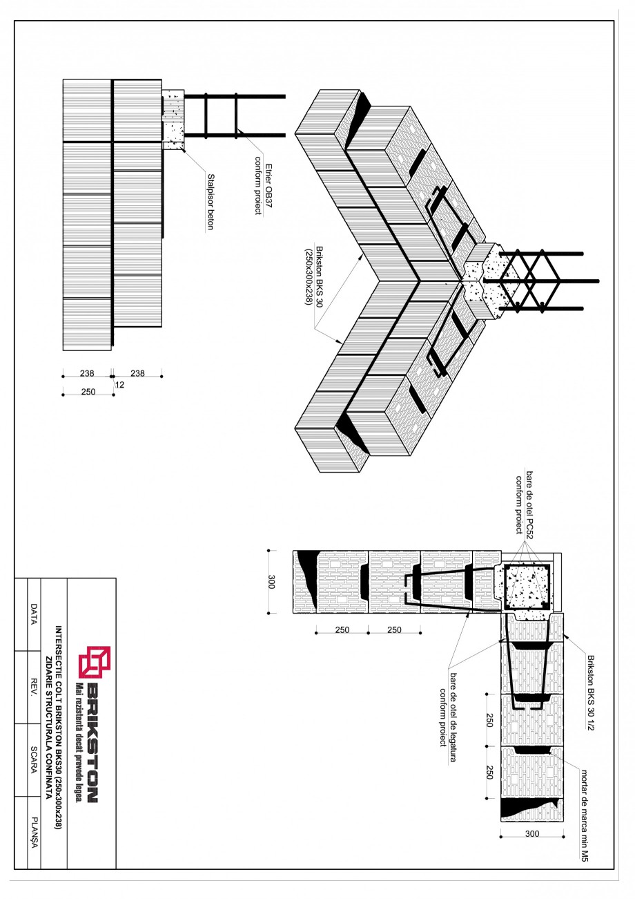 Pagina 1-CAD-PDF Intersectie colt BRIKSTON Detaliu de montaj BKS 30 