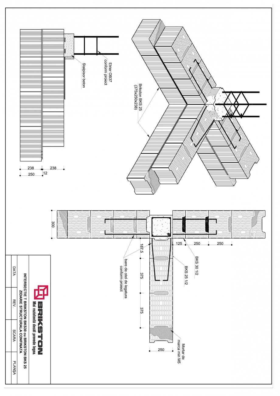 Pagina 1-CAD-PDF Intersectie T BRIKSTON Detaliu de montaj BKS 30, BKS 25 