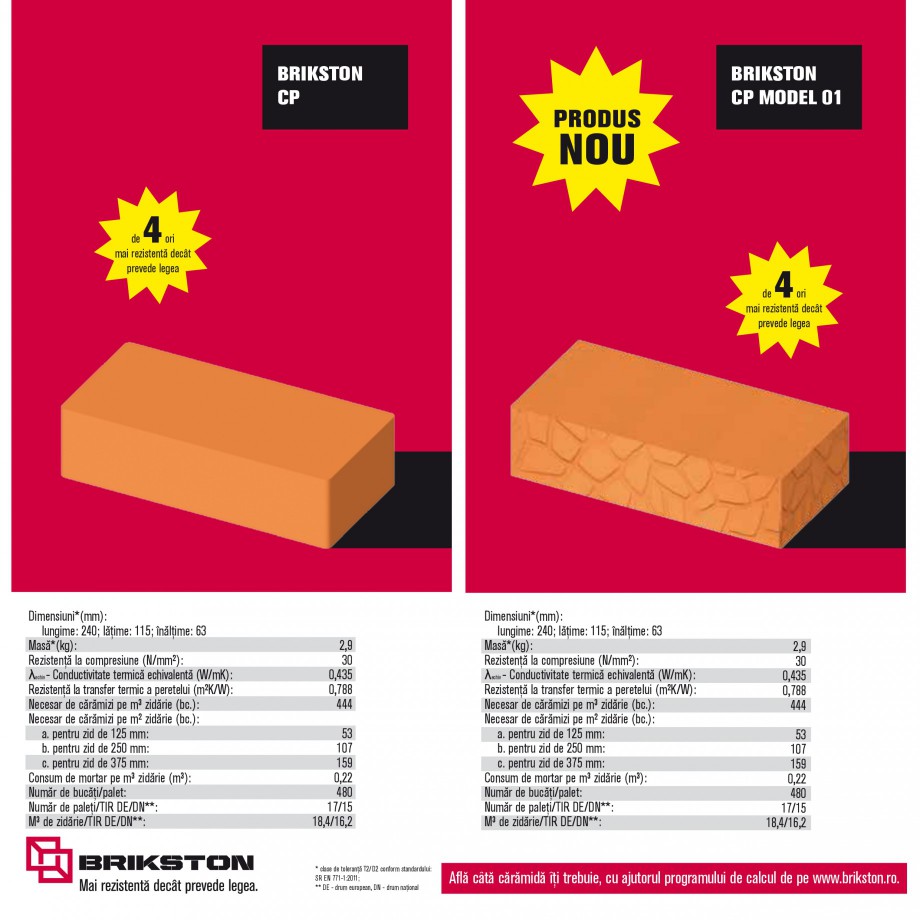 Pagina 12 - Blocuri ceramice pentru zidarie BRIKSTON CV D 170, CV D 210, CV D170/290, GO, CF 63...
