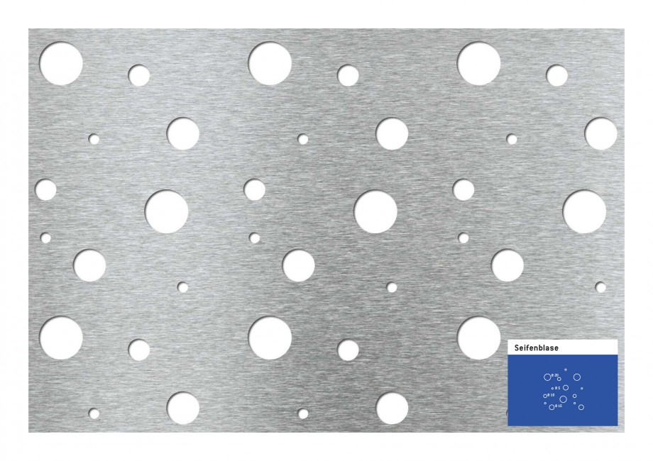 Pagina 1-Tabla perforata - Perforatii decorative STANTOBANAT Soap Bubble Fisa tehnica Seifenblase
Ø 20

p

w...