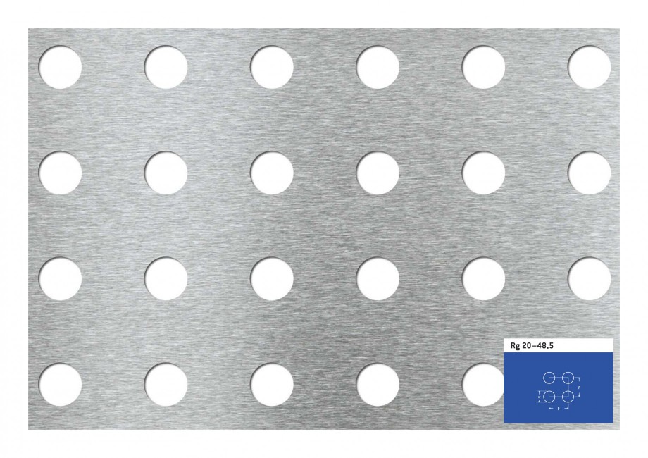 Pagina 1-Tabla perforata - Perforatii rotunde STANTOBANAT Rg 20-48.5 Fisa tehnica Rg 20–48,5

p

w

p
w
p
p...