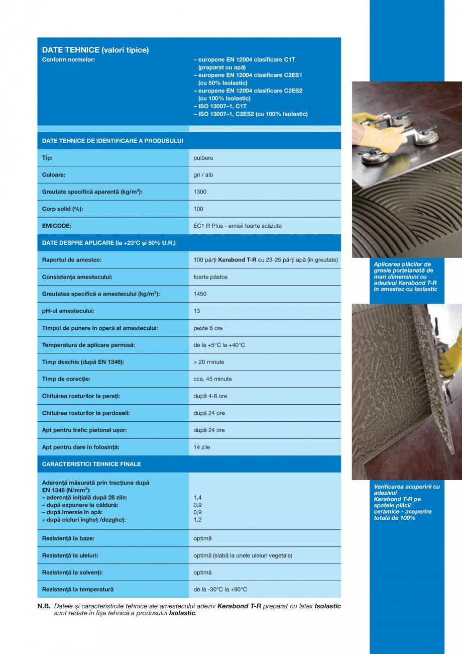 Pagina 3-Adeziv pe baza de ciment pentru placi ceramice MAPEI KERABOND T-R Fisa tehnica Romana speciali,...