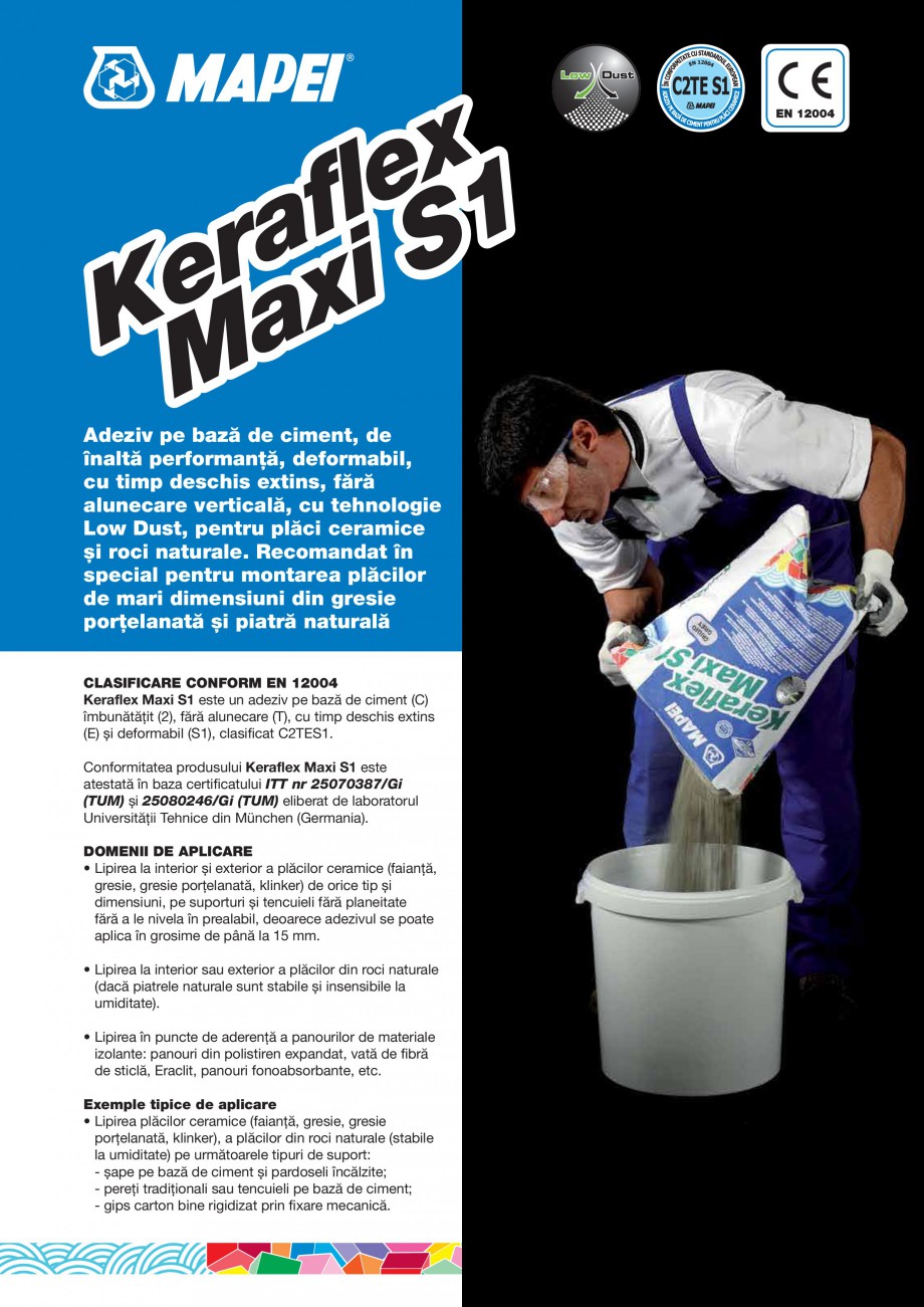 Pagina 1-Adeziv pe baza de ciment pentru placi ceramice si placi din roci naturale MAPEI KERAFLEX MAXI S1...