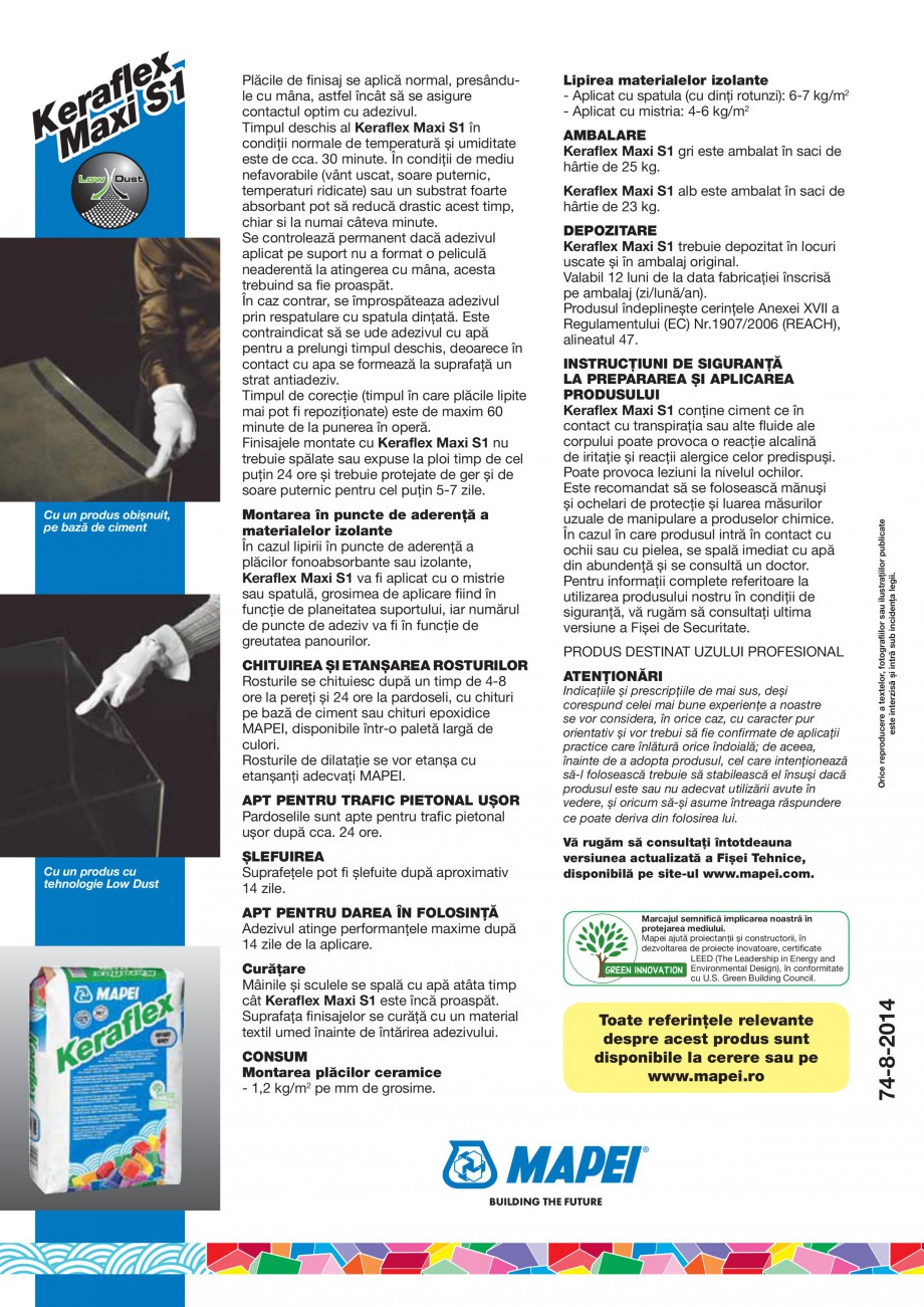 Pagina 4-Adeziv pe baza de ciment pentru placi ceramice si placi din roci naturale MAPEI KERAFLEX MAXI S1...