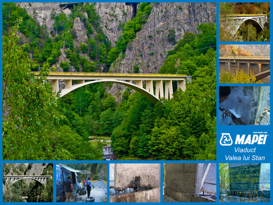 MAPEI Viaduct Valea lui Stan - Conexiuni din carbon pentru consolidarea structurilor din beton MAPEI