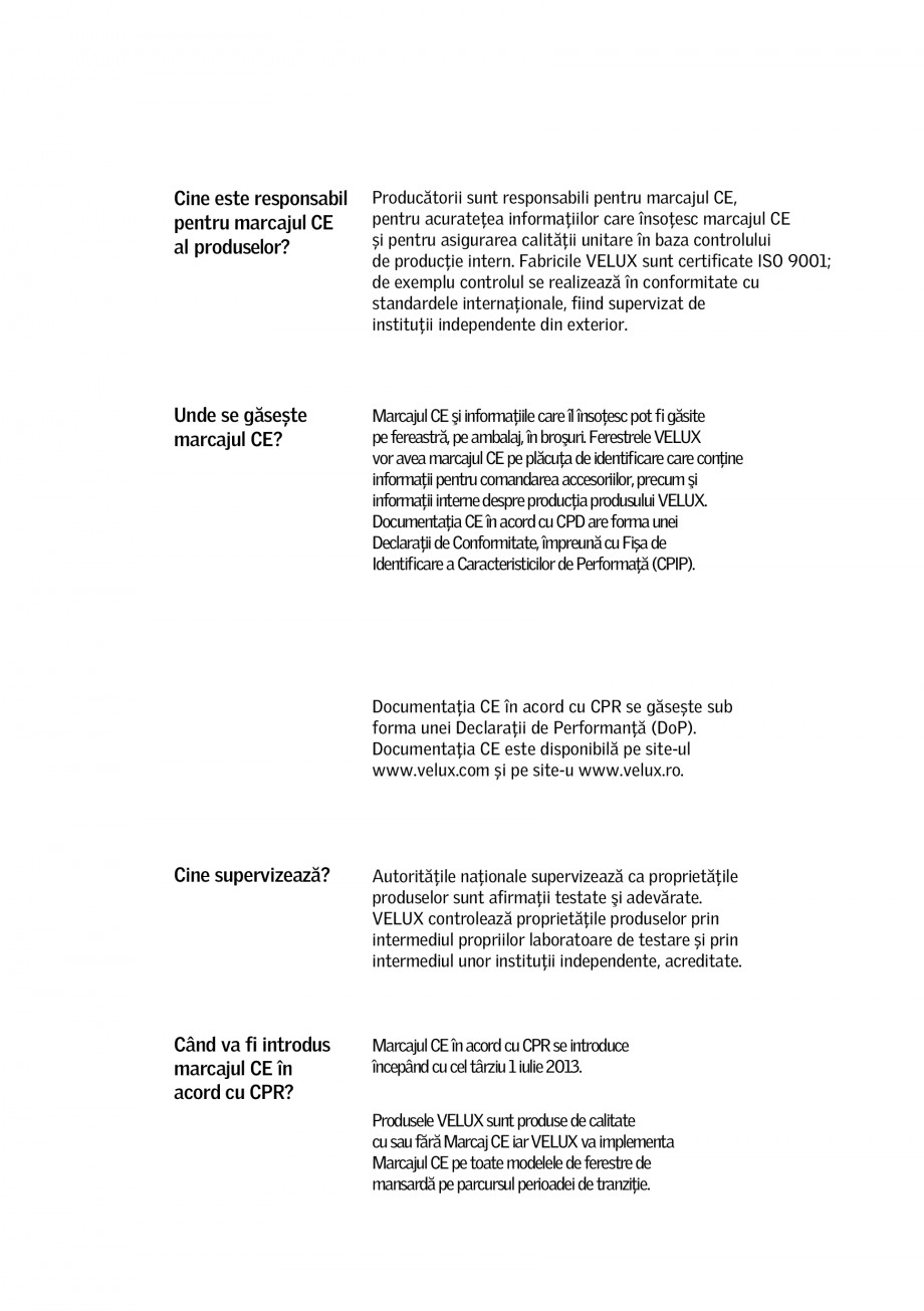 Pagina 3-Marcajul CE - 2013 VELUX VELUX GGL Certificare produs Romana a standardelor care înlătură...