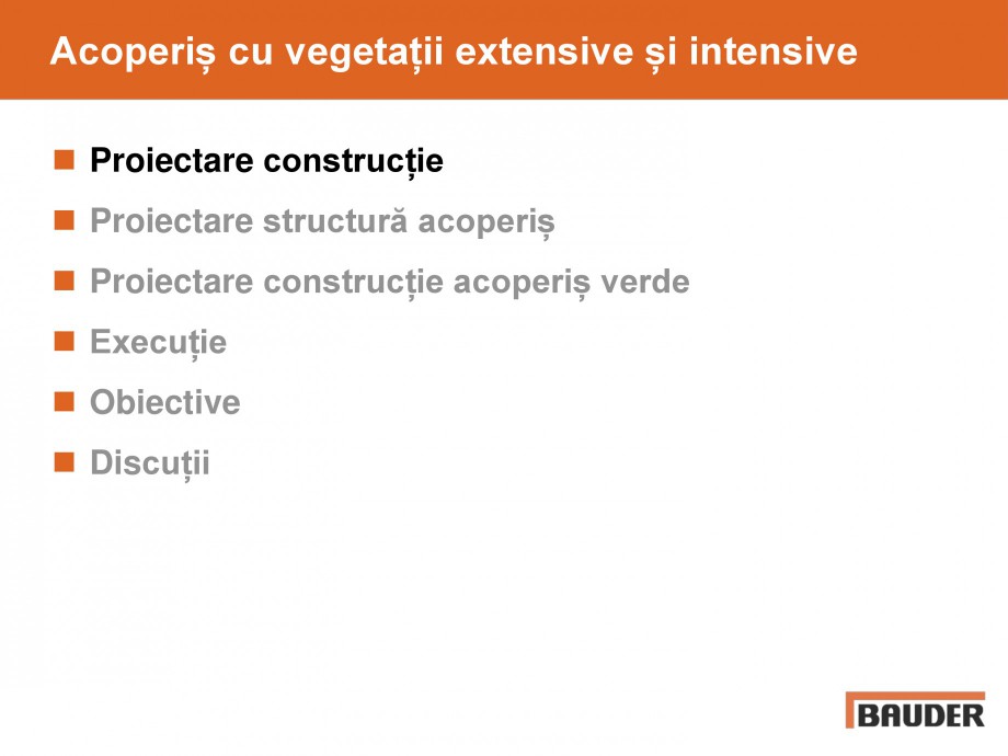 Pagina 3-Acoperis cu vegetatii extensive si intensive   BAUDER Catalog, brosura Romana Planung
Detaliu...