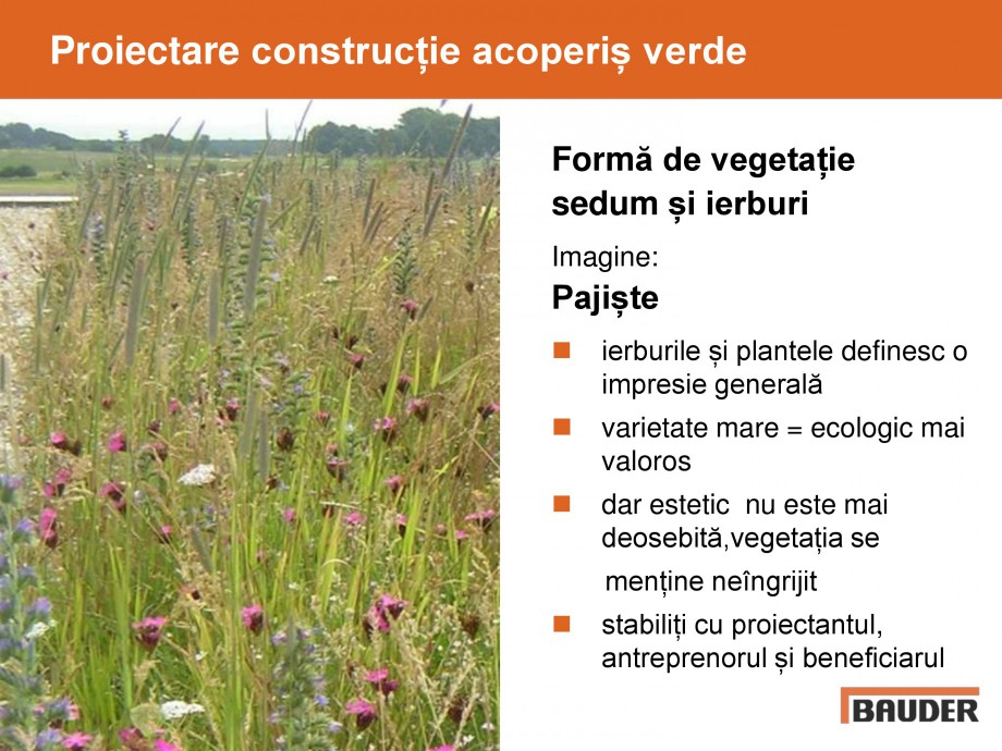 Pagina 37 - Acoperis cu vegetatii extensive si intensive   BAUDER Catalog, brosura Romana 