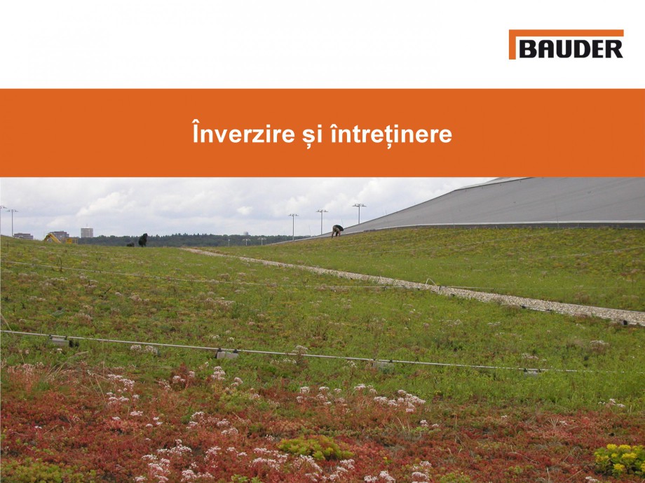 Pagina 1-Acoperisuri verzi - Metode de inverzire si intretinere BAUDER Catalog, brosura Romana Înverzire și...