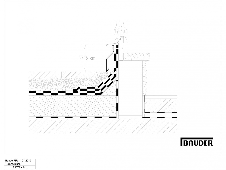 Pagina 1-CAD-DWG Termoizolatie terase circulabile 1 BAUDER Detaliu de montaj 