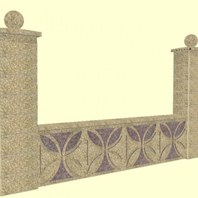 Prefabet Gard spalat floris - Garduri modulare din beton pentru curte si gradina Prefabet