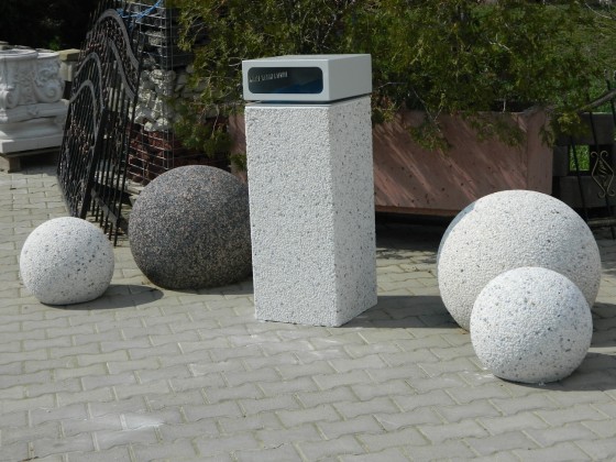 Prefabet Cos de gunoi din beton - Mobilier urban din beton si piatra spalata Prefabet