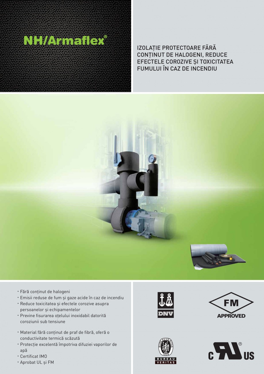 Pagina 1-Termoizolatie elastomerica ecologica ARMACELL Armaflex NH Fisa tehnica Romana IZOLAŢIE PROTECTOARE ...