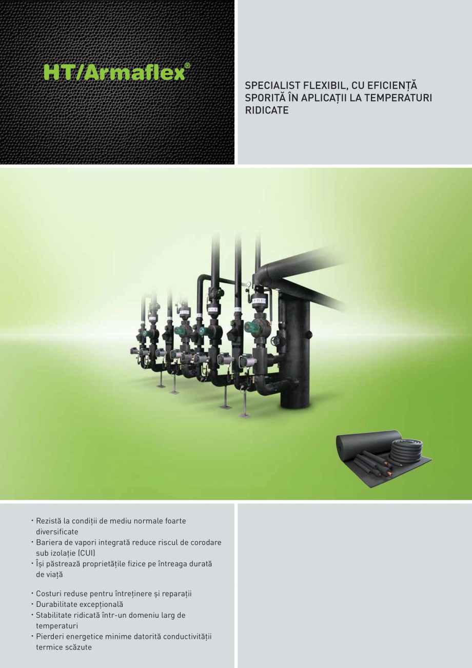 Pagina 1-Izolatie elastomerica flexibila pentru sisteme de incalzire ARMACELL Armaflex HT Fisa tehnica Romana...