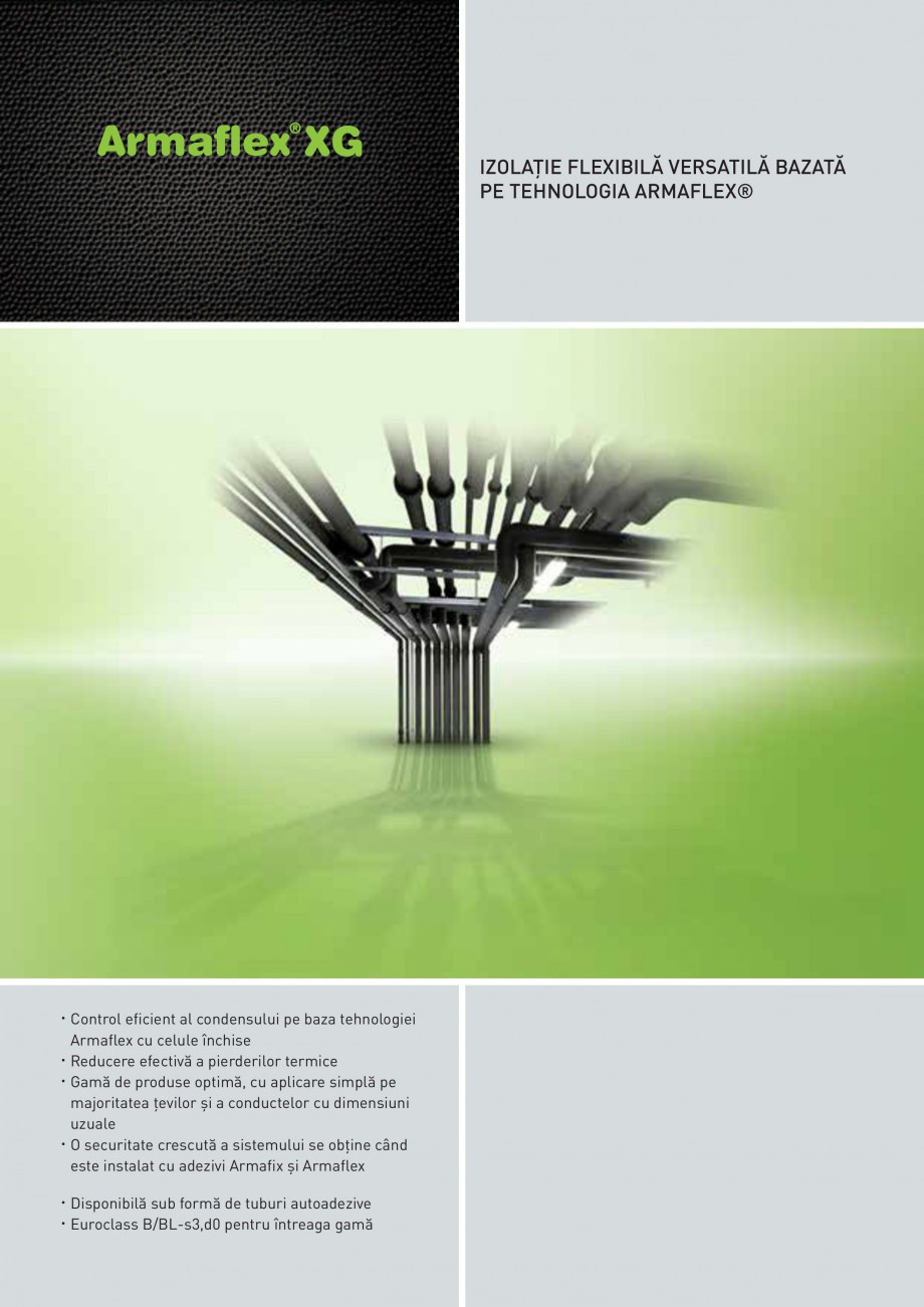 Pagina 1-Izolatie autoadeziva din cauciuc elastomeric ARMACELL Armaflex  XG Fisa tehnica Romana IZOLAŢIE...