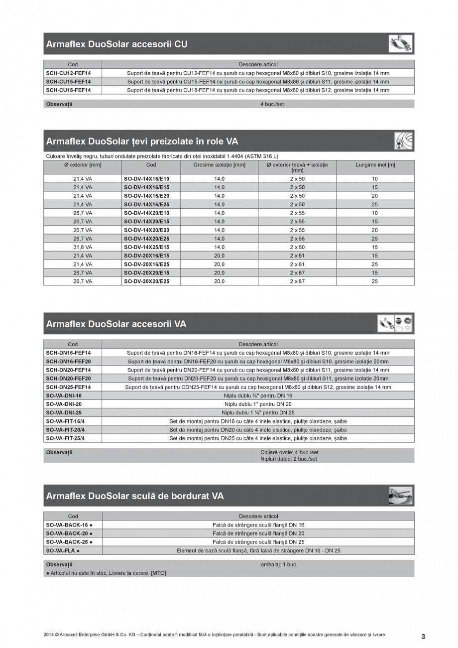Pagina 3-Sistem de tevi preizolate cu cauciuc elastomeric ARMACELL Armaflex DuoSolar Fisa tehnica Romana...