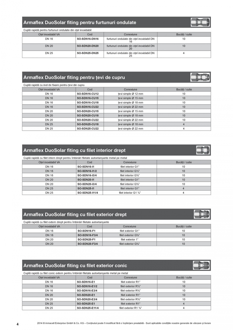 Pagina 4-Sistem de tevi preizolate cu cauciuc elastomeric ARMACELL Armaflex DuoSolar Fisa tehnica Romana ...