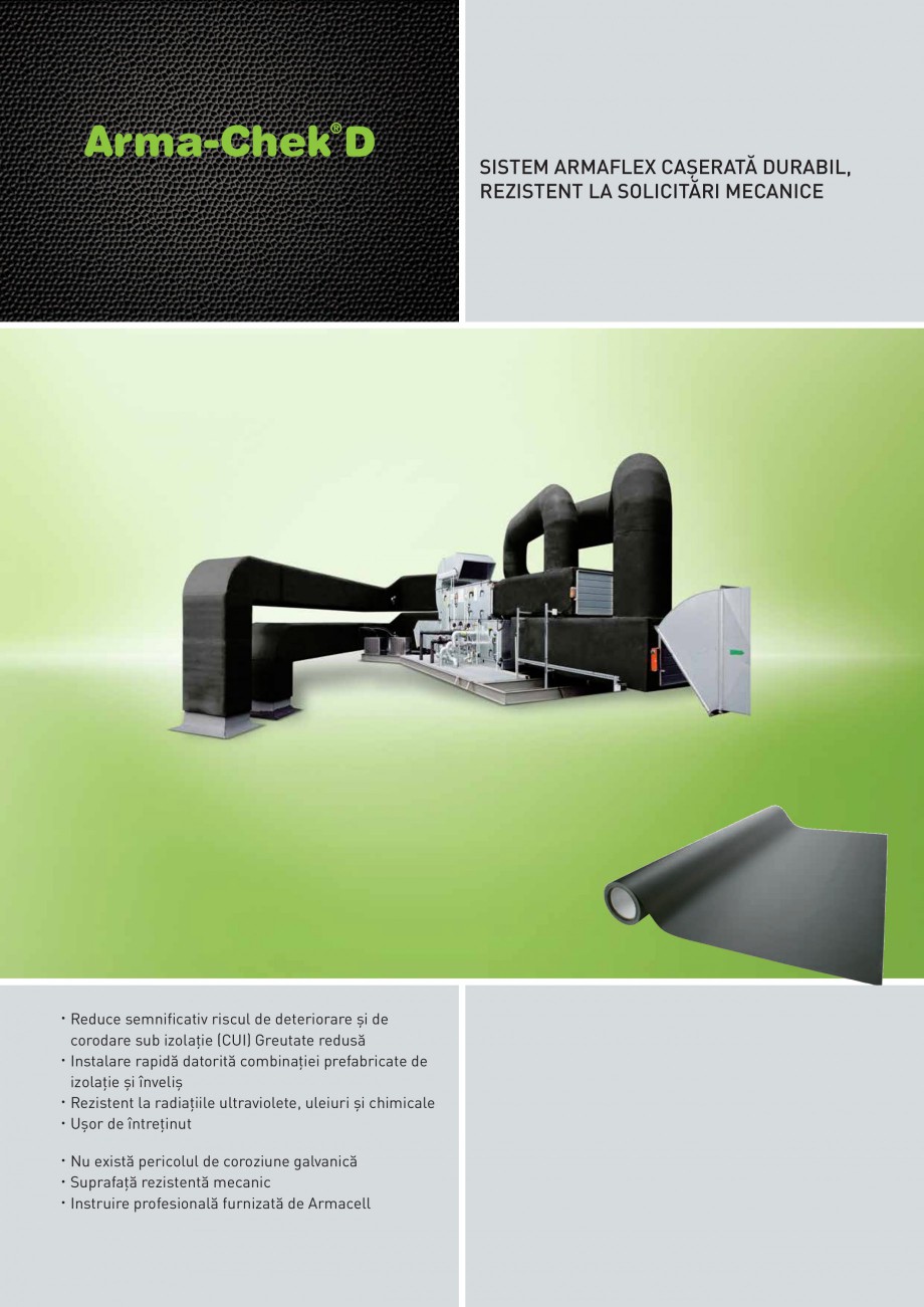 Pagina 1-Izolatie pentru aplicatii industriale ARMACELL Arma-Check D Fisa tehnica Romana SISTEM ARMAFLEX...
