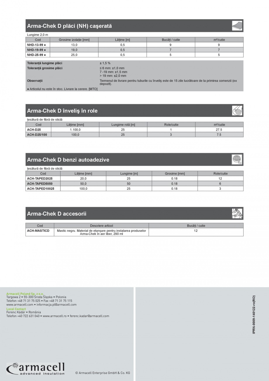Pagina 4-Izolatie pentru aplicatii industriale ARMACELL Arma-Check D Fisa tehnica Romana  sănătate

Nu...