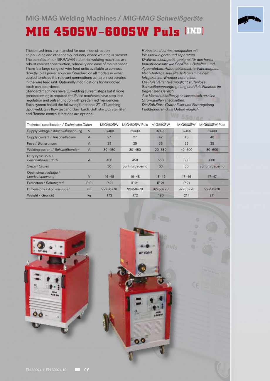 Pagina 9-Aparate de sudura MIG Iskra VARJENJE MIG 150, MIG 170, MIG 200 B, MIG 200, MIG 210 L Catalog,...