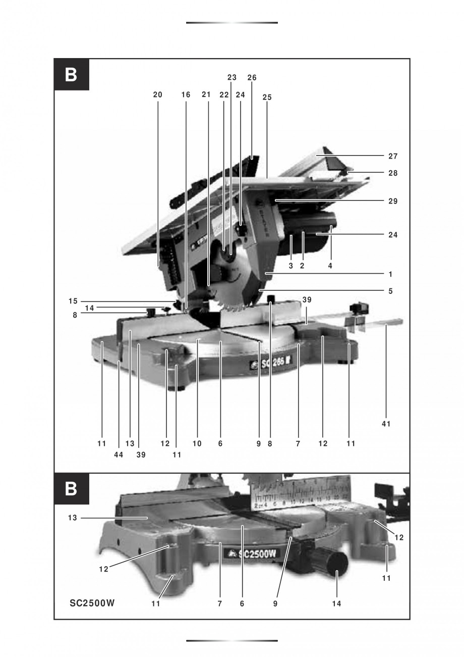 Pagina 5-Fierastraie circulare cu masa - Manual STAYER SC 265 W Instructiuni montaj, utilizare Spaniola,...