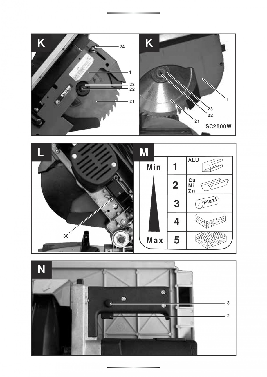 Pagina 8-Fierastraie circulare cu masa - Manual STAYER SC 265 W Instructiuni montaj, utilizare Spaniola,...