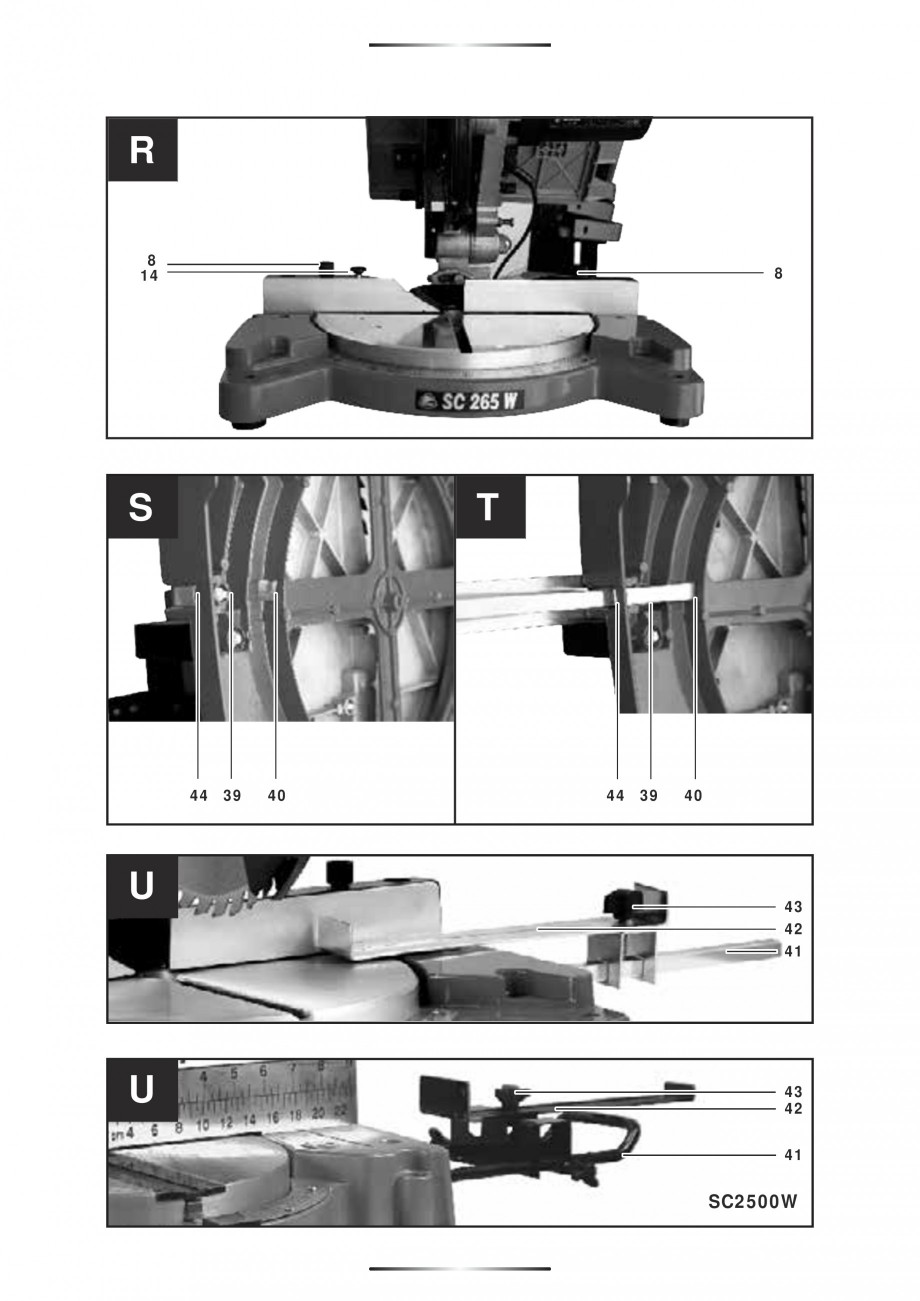 Pagina 10-Fierastraie circulare cu masa - Manual STAYER SC 265 W Instructiuni montaj, utilizare Spaniola,...