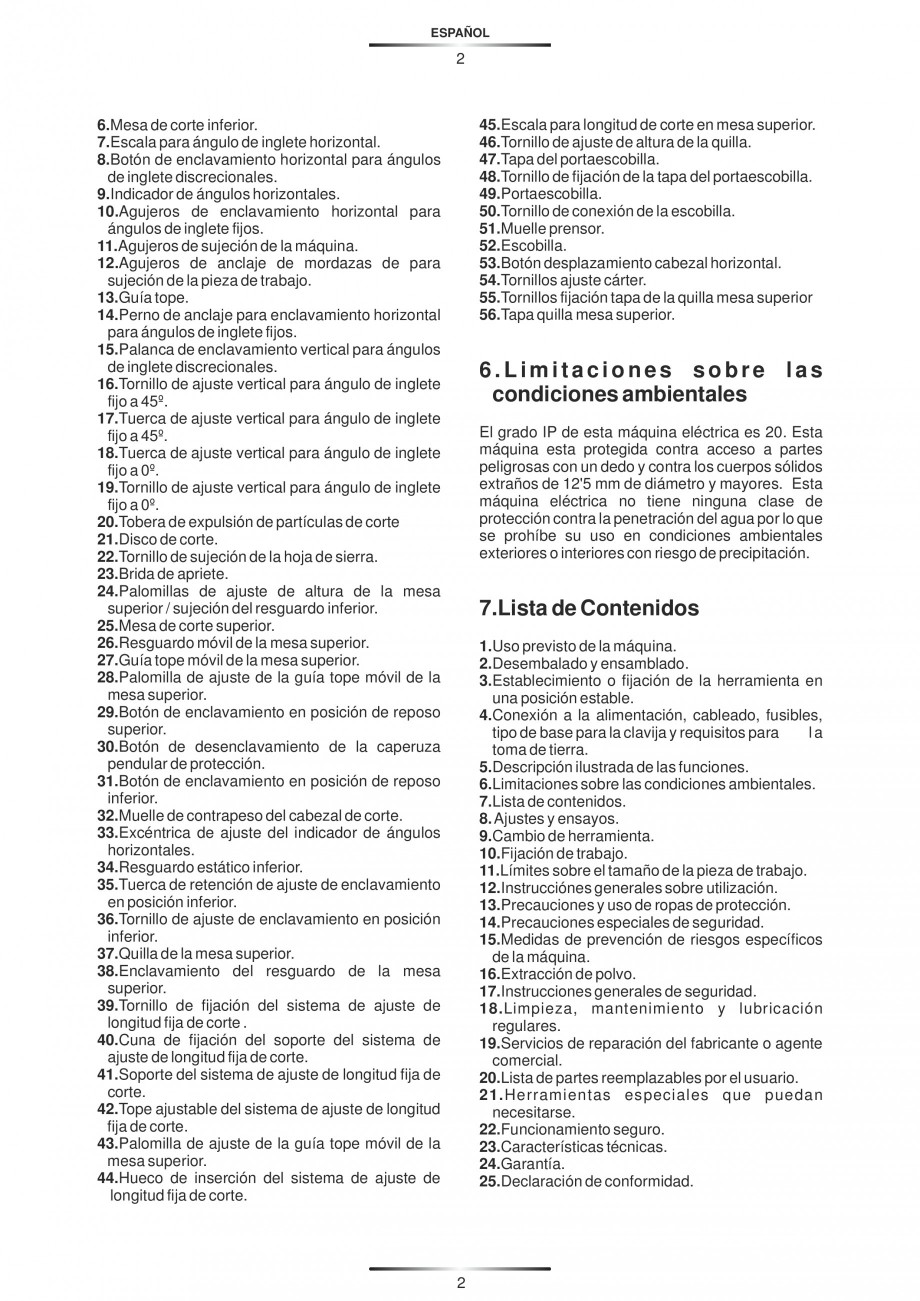 Pagina 13 - Fierastraie circulare cu masa - Manual STAYER SC 265 W Instructiuni montaj, utilizare...