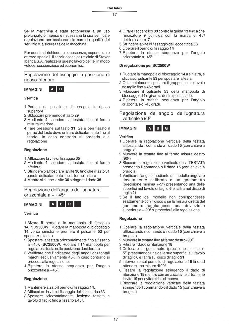 Pagina 28-Fierastraie circulare cu masa - Manual STAYER SC 265 W Instructiuni montaj, utilizare Spaniola,...