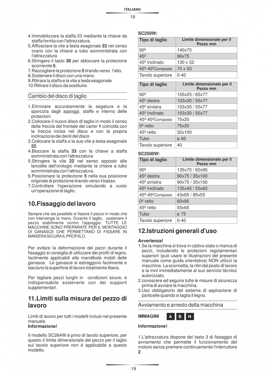 Pagina 30-Fierastraie circulare cu masa - Manual STAYER SC 265 W Instructiuni montaj, utilizare Spaniola,...