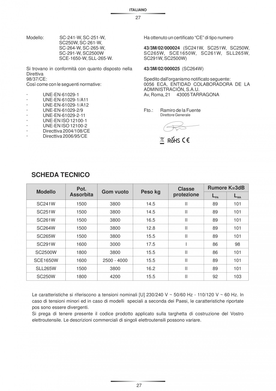 Pagina 38-Fierastraie circulare cu masa - Manual STAYER SC 265 W Instructiuni montaj, utilizare Spaniola,...