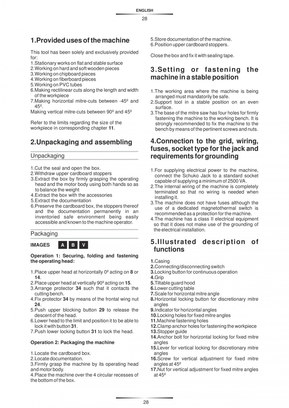 Pagina 39-Fierastraie circulare cu masa - Manual STAYER SC 265 W Instructiuni montaj, utilizare Spaniola,...