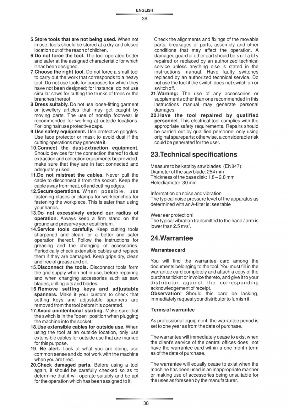 Pagina 49-Fierastraie circulare cu masa - Manual STAYER SC 265 W Instructiuni montaj, utilizare Spaniola,...