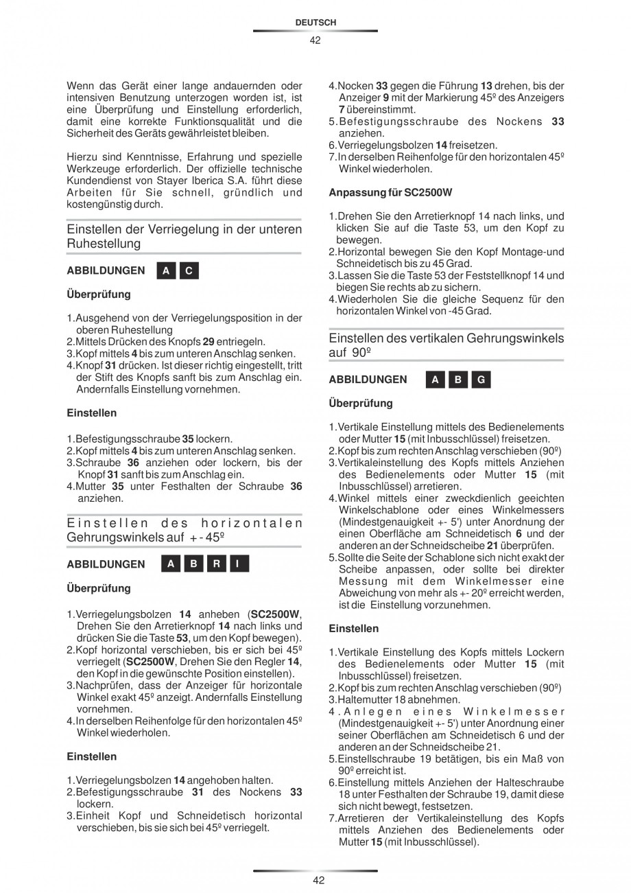 Pagina 53-Fierastraie circulare cu masa - Manual STAYER SC 265 W Instructiuni montaj, utilizare Spaniola,...