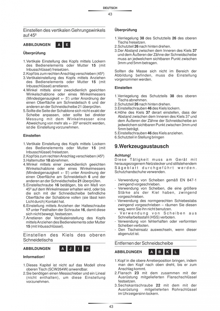 Pagina 54-Fierastraie circulare cu masa - Manual STAYER SC 265 W Instructiuni montaj, utilizare Spaniola,...